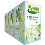 Pickwick Herbal Liquorice Mint Kruidenthee met Sterrenmunt (80 Theezakjes - 100% Natuurlijk) - Cafeïnevrij - 4 x 20 Zakjes