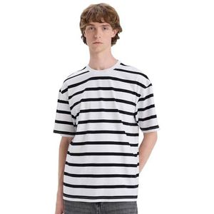 DeFacto Heren Basic T-Shirt - Klassiek T-shirt voor Mannen Ecru XS, ecru, XS