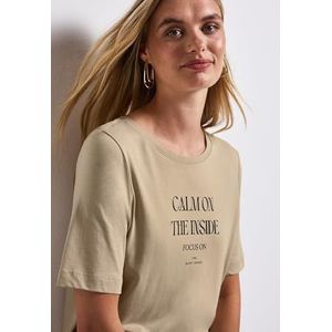 Street One - T-shirt - Zwart - Katoen-Modalmix