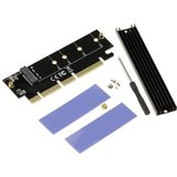 KALEA-INFORMATIQUE Controllerkaart PCIe x16-adapter voor SSD M2 NVMe Ondersteuning voor PCIe Gen 3.0, Gen 4.0 en Gen 5.0