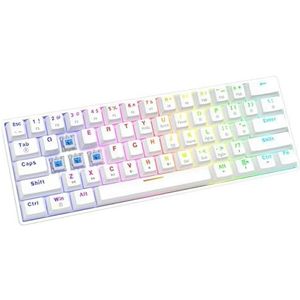 Savio WhiteOut X2 Toetsenbord, blauw, wit, QWERTY US
