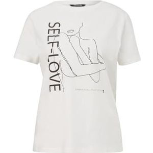 T-shirt met print op de voorkant, 01E3, 46