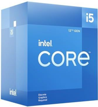 Intel Core i5-12400F 12e generatie desktopprocessor (basisfrequentie: 2,5 GHz, 6 cores, LGA1700, DDR4 RAM en tot 128 GB DDR5) BX8071512400F