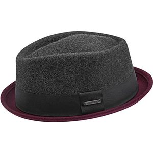 CHILLOUTS Neal Hat, grijs/bordeaux, 55/57 cm S/M