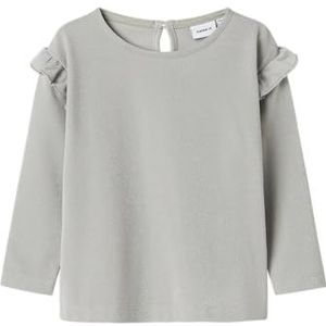 NAME IT - Nmfroisin Nreg Ls Top - T-shirt - Zilver - Katoen