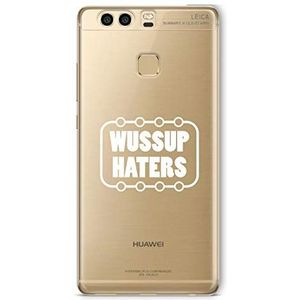 Zokko Beschermhoes voor Huawei P9 Plus, waterdicht design, zacht, transparant, witte inkt