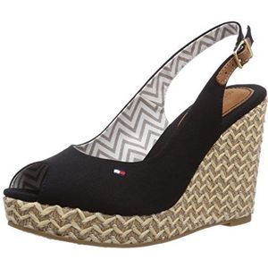 Tommy Hilfiger EMERY 62D Dames Slingback-sandalen met sleehak, Zwart 990, 42 EU