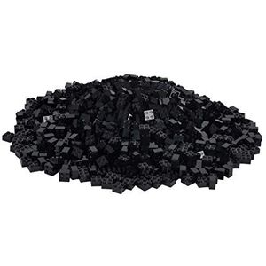 Simba 104114120 Blox, 1000 zwarte bouwstenen voor kinderen vanaf 3 jaar, 4 stenen, in doos, volledig compatibel met vele andere fabrikanten