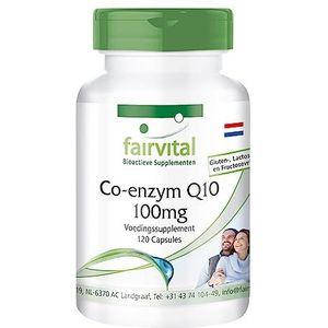 Fairvital | Co-enzym Q10 100mg capsules - voorraad voor 4 maanden - HOOG GEDOSEERD - VEGAN - 120 capsules - ubichinon-10 - CoQ10 (ubiquinone)