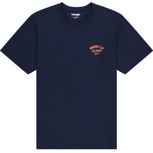 Wrangler Heren Small Logo Tee T-shirt, Donkerblauw, 4XL