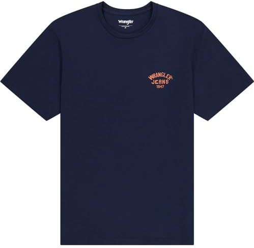 Wrangler Heren Small Logo Tee T-shirt, Donkerblauw, 3XL