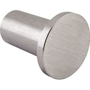 TECHNIK TEAM MH.314030.20 Divanno-mantelhaak, garderobehaak, diameter 22 mm, diepte 30 mm, geborsteld roestvrij staal, zilver