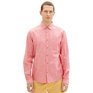 TOM TAILOR Overhem Uomini 1034904,31234 - Soft Berry Red Chambray,XXL