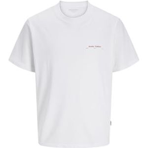 Jack & Jones Jorsplit Painting Tee Ss Crew Neck, wit (bright white), XXL