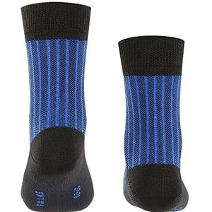 FALKE Unisex Kids Oxford Sokken Katoen Zwart Grijs Meer Kleuren Dunne Kalf Sokken Voor Jongens Of Meisjes Met Kleurrijk Gestreept Patroon Voor Zomer Of Winter 1 Paar, Zwart (Zwart 3000), 19-22.5 EU