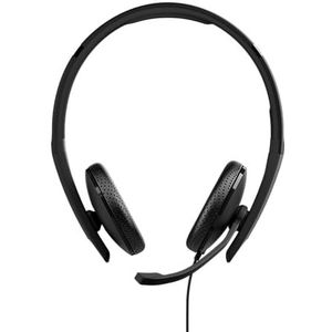 EPOS I SENNHEISER C10 3,5 mm headset met microfoon | hoofdtelefoon met kabel met eenvoudige en flexibele BrainAdapt®-technologie, zwart