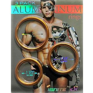 Si Novelties koperen aluminium ringen Pack – 3-delig