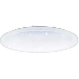EGLO Frania-S Led-plafondlamp, 1 lichtpunt, kristallen effect, plafondlamp van staal en kunststof, woonkamerlamp in wit, keukenlamp, hallamp, plafond,