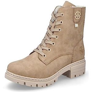 Rieker Dames 76843 Veterlaarzen, beige, 36 EU
