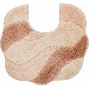 Grund Badmat, Ultrazacht en absorberend, Antislip, 5 jaar garantie, CARMEN, WC-sjabloon w.A. 55x50 cm, beige