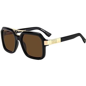 DSQUARED2 D2 0029/S bril, zwart goud/bruin, 54 voor heren, zwart/goud/bruin, 54