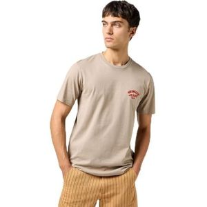 Wrangler Heren Small Logo Tee T-shirt, Timberwolf, M