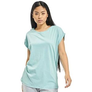 Urban Classics dames T-Shirt Ladies Extended Shoulder Tee, Bluemint, 4XL