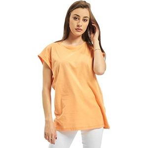 Urban Classics dames T-Shirt Ladies Extended Shoulder Tee, oranje (papaya), L