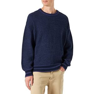 Wrangler Heren Varsity Knit Sweater, Blue Ribbon, X-Large