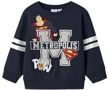 NAME IT - NMMJASP SUPERMAN - Sweatshirt - Navy - Geel - Rood - Wit