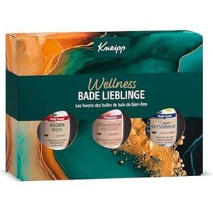 Kneipp Cadeauset Wellness Bade Favoriete - Geschenkverpakking met 3 populaire badolie van Kneipp - testmaten om te leren kennen en cadeau te geven - 3 x 20 ml