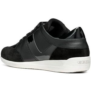Geox D Myria B Sneakers voor dames, zwart, 42 EU, zwart, 42 EU