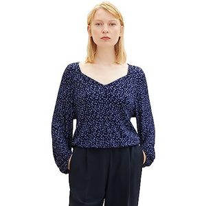 TOM TAILOR-denim Denim T-shirtblouse voor dames met patroon