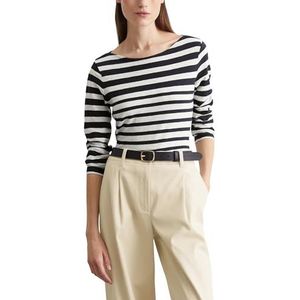 Marc O'Polo Damesshirt met lange mouwen van biologisch katoen, gestreept, Meerkleurig, XXS