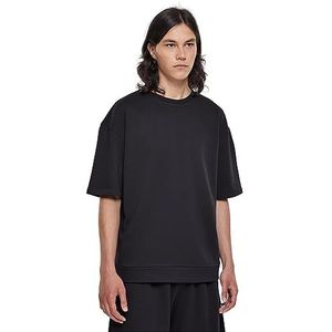 Urban Classics Oversized Short Sleeve Crew, herensweatshirt, zwart, Zwart, 5XL