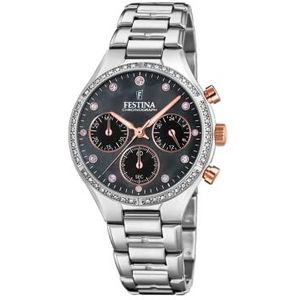 Festina Dames chronograaf kwartshorloge met roestvrij stalen armband F20401/4