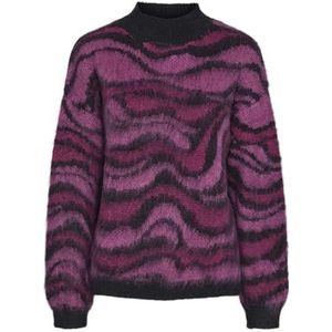 PIECES Pcnoela Ls Oneck Knit Bc, Salute/patroon: roze jacquard, M