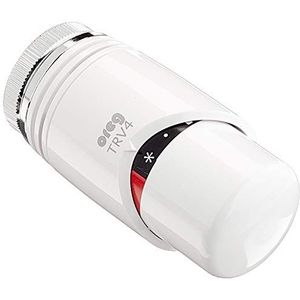 Oreg 0707007G Thermostaatkop TRV4 (temperatuurinstelling 7-31 °C, met kijkvenster, vorstbescherming, geschikt voor M30 x 1,5 mm + 11,5 mm sluitmaat, wit)