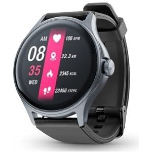 cellularline - ION PRO ROUND - Bluetooth® Smartwatch met App - 1,38"" scherm - Oproepbeantwoorden - Waterdicht en stofdicht - Bewaking van fysieke activiteit - Werkt met App ION - Zwart