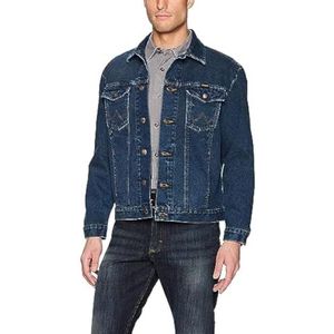 Wrangler Heren westerse stijl ongevoerd spijkerjack, Donkerblauw, L tall