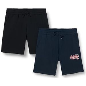 Jack & Jones Jpstlogo Sweat Shorts 2 col GMS 2 stuks MP Shorts, Navy Blazer/Pack: w. Black, XL Heren, Navy Blazer/Pack:w. Zwart, XL