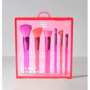 Beter - Set Pennelli per trucco Glow Collection, 6 pennelli per viso e occhi, Set pennelli trucco, per cipria, fondotinta, blush e ombretti, Set Make up Brush, Ideale per regalo, Natale