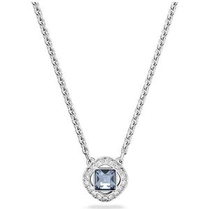 Swarovski Angelic ketting Square slijpvorm Blauw Rodium toplaag