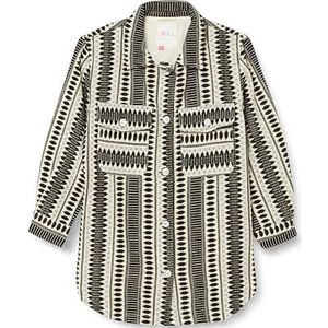 NALLY Meisjeshemdjas shirt, zwart, wolwit., 140 cm