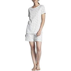 CALIDA Dames Cosy Cotton Jersey tweedelige pyjama, wit (Star White 910), XS