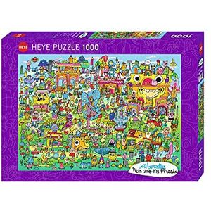 Doodle Village Puzzel (1000 stukjes) - Pens are my Friends
