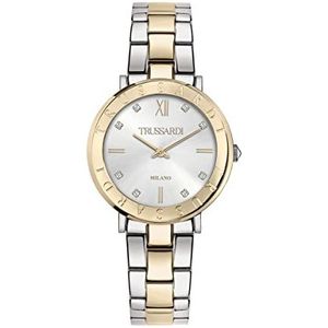 Trussardi Analoog digitaal horloge voor dames, automatisch, met niet-toepasbare armband, S7272649, Meerkleurig, Armband