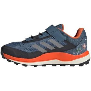 adidas Terrex Disney Agravic Flow Trail Running Shoe, lage schoenen zonder voetbal uniseks kinderen, Wonder Steel Grey Three Semi Impact Oranje, 21 EU