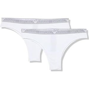 Emporio Armani Dames 2-pack Braziliaanse slip, wit, XL, Wit, XL