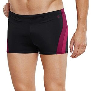 Schiesser Aqua zwemshorts voor heren in retrostijl, zwart (blauw/zwart 001), XXL